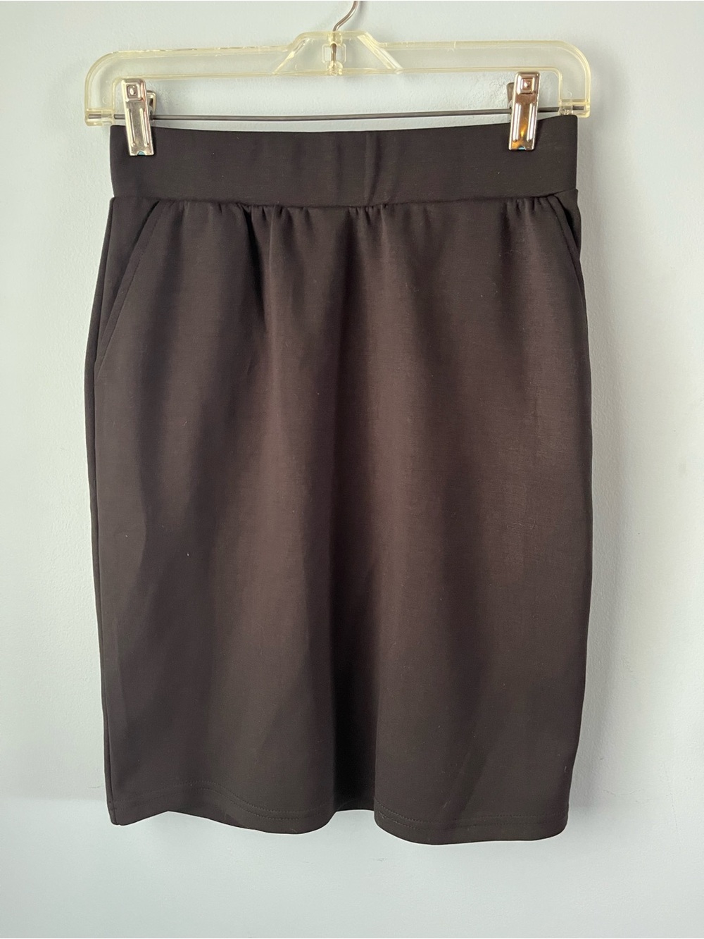 NWT Culture CUchabrina Black Pencil Pull-On Mini Stretch Skirt Pockets Size XS